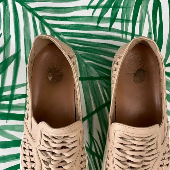 Tory Burch Huarache 2 Slip On Leather Sneakers in Blush Size 9 - Picture 3 of 8